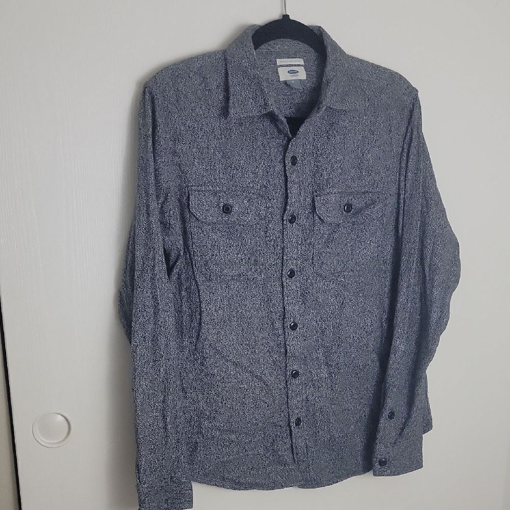 Gray Button-Up Shirt